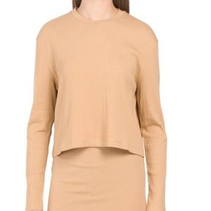 French Connection Tommy Ribbed Crop Top